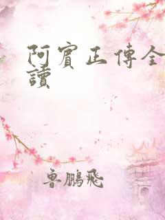 阿宾正传全文阅读