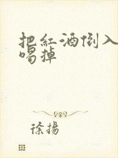 把红酒倒入b里喝掉