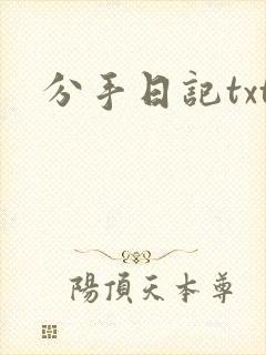 分手日记txt
