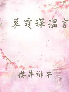 慕霆琛温言