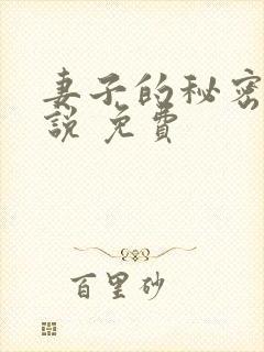 妻子的秘密 小说 免费