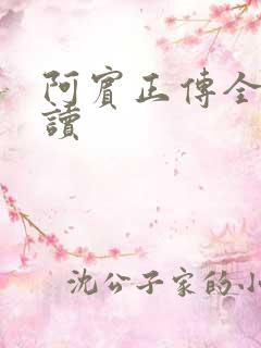 阿宾正传全文阅读