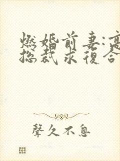 燃婚前妻:高冷总裁求复合