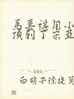 马嘉祺用小小马顶到了宋亚轩