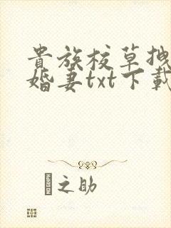 贵族校草拽拽未婚妻txt下载