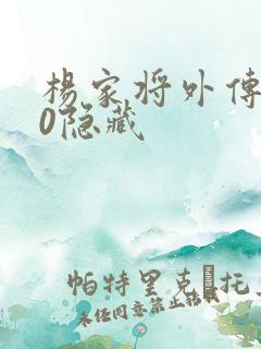 杨家将外传2.0隐藏