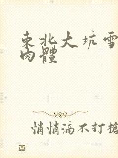 东北大坑雪白的肉体