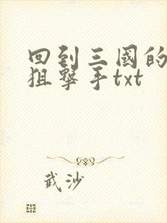 回到三国的特种狙击手txt