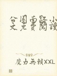 公园南路小说全文免费阅读