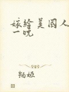 嫁给美国人的第一晚