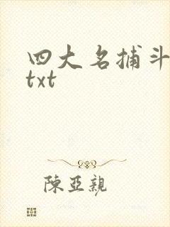 四大名捕斗将军txt