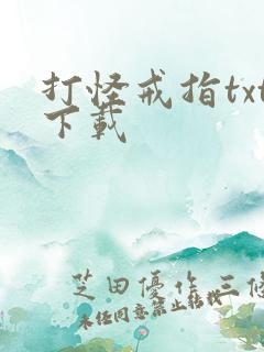 打怪戒指txt下载