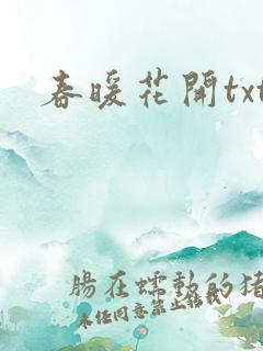 春暖花开txt