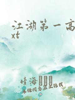 江湖第一高手txt