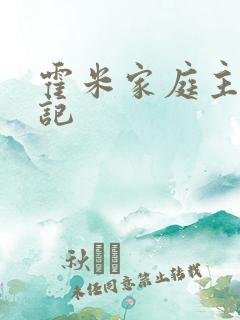 霍米家庭主妇日记