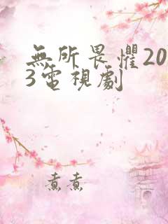 无所畏惧2023电视剧