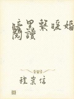 暗黑系暖婚免费阅读