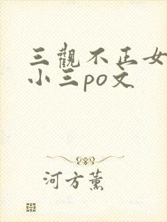 三观不正女主是小三po文