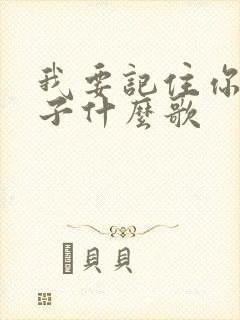 我要记住你的样子什么歌