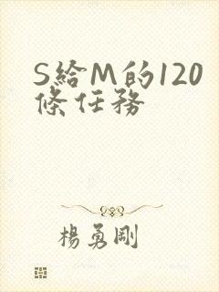 S给M的120条任务
