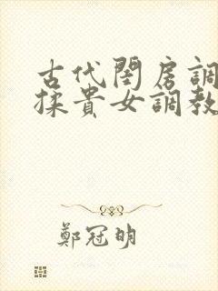 古代闺房调教h揉贵女调教记