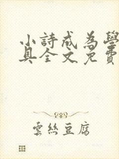 小诗成为学校教具全文免费阅读无弹窗