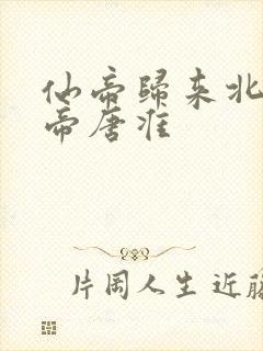 仙帝归来北斗仙帝唐准