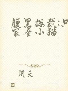 腹黑总裁:只疼家养小猫