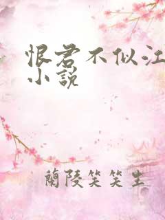 恨君不似江楼月小说