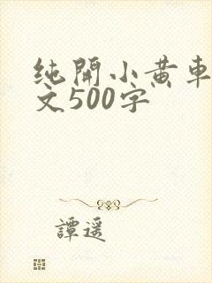 纯开小黄车小短文500字