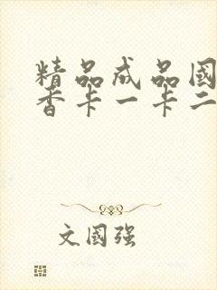 精品成品国色天香卡一卡二摄像头