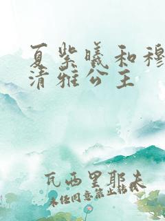 夏紫曦和穆景天清雅公主