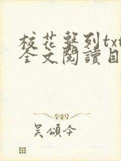 校花系列txt全文阅读目录