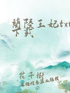 兰陵王妃txt下载