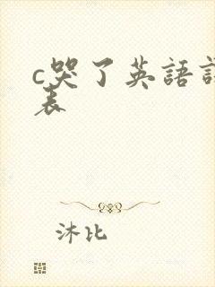 c哭了英语课代表