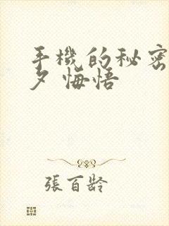 手机的秘密 七夕 悔悟