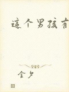 这个男孩有点野