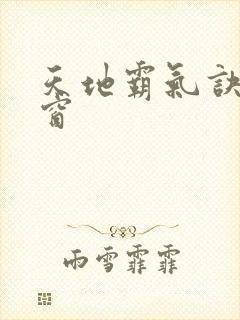 天地霸气诀无弹窗