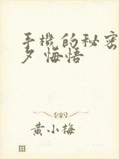 手机的秘密 七夕 悔悟