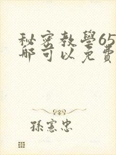 秘密教学65在哪可以免费阅读