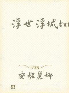 浮世浮城txt