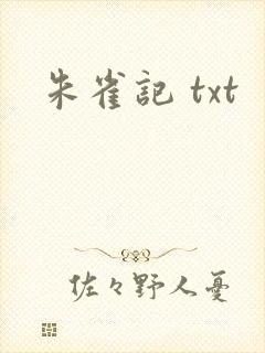 朱雀记 txt