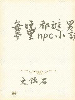 每晚都进男神的梦里npc小说