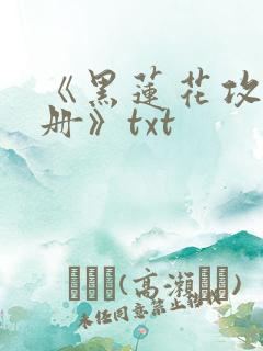 《黑莲花攻略手册》txt