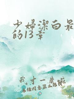 少妇洁白最刺激的13章