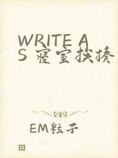 WRITE AS 寝室挨揍