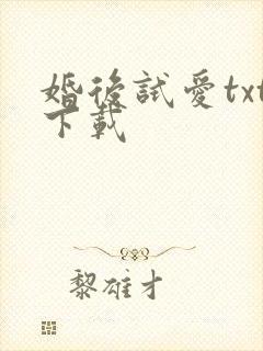 婚后试爱txt下载