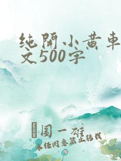 纯开小黄车小短文500字