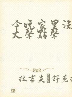 今晚家里没人叫大声点声