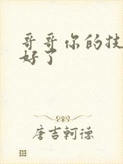 哥哥你的技术太好了